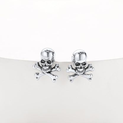 Punk Skull Crossbones Stud Earrings for