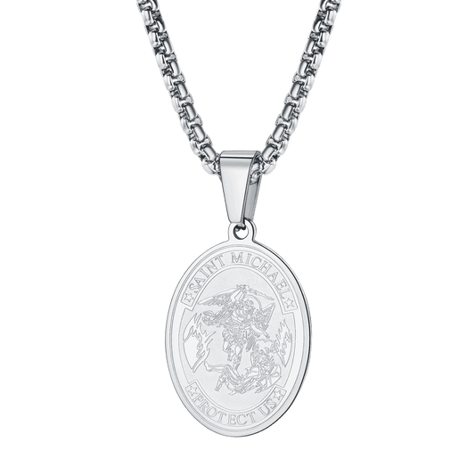 Archangel Michael Medal Pendant Necklace