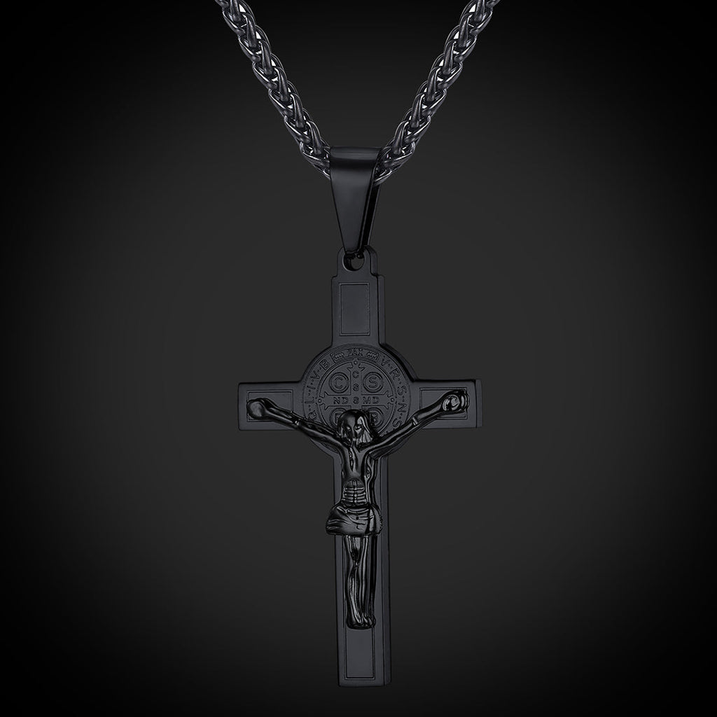 Catholic Saint Benedict Crucifix Cross Necklace for