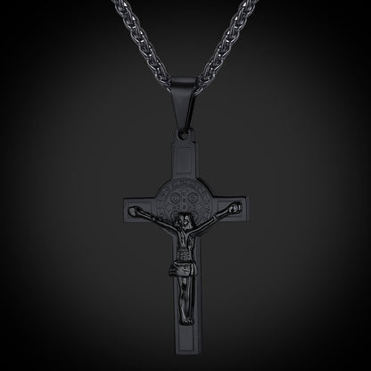 Catholic Saint Benedict Crucifix Cross Necklace for