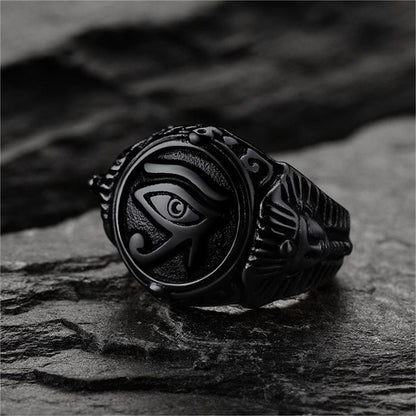 Ancient Egyptian Eye of Ra Signet Ring Jewelry for
