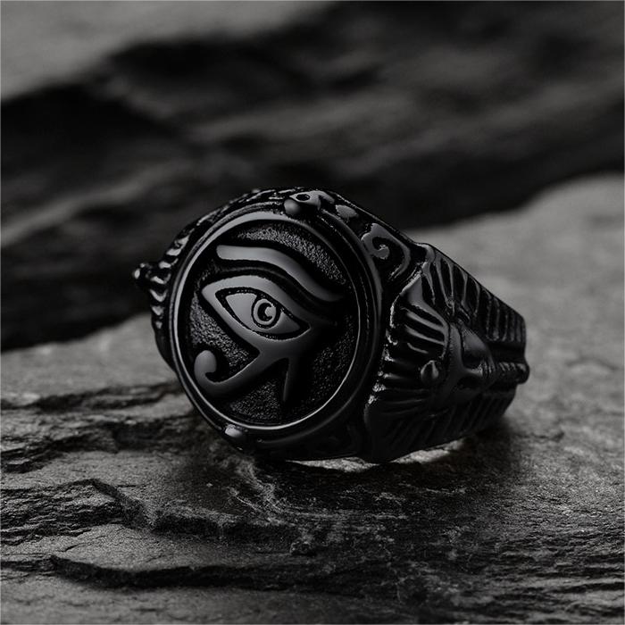 Ancient Egyptian Eye of Ra Signet Ring Jewelry for