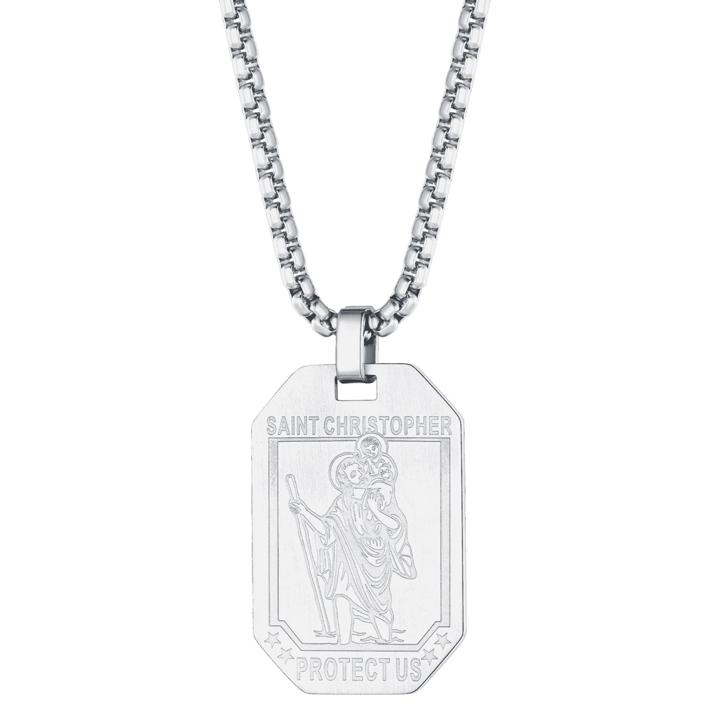 St. Christopher Dog Tag Necklace for
