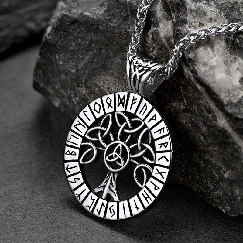 Norse Viking Rune Tree of Life Necklace Amulet for