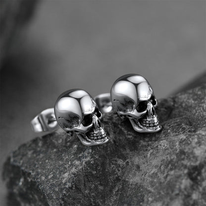 Gothic Punk Skull Stud Earrings for