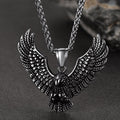 Faithheart Eagle Necklace Stainless Steel Pendant for