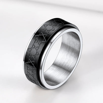 Star of David Spinner Anxiety Ring for