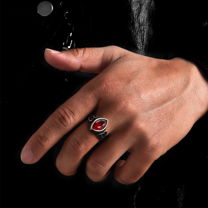 Flash Celtic Ruby Ring for in Stainless Steel