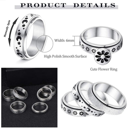 Mindfulness Celestial Spinner Ring