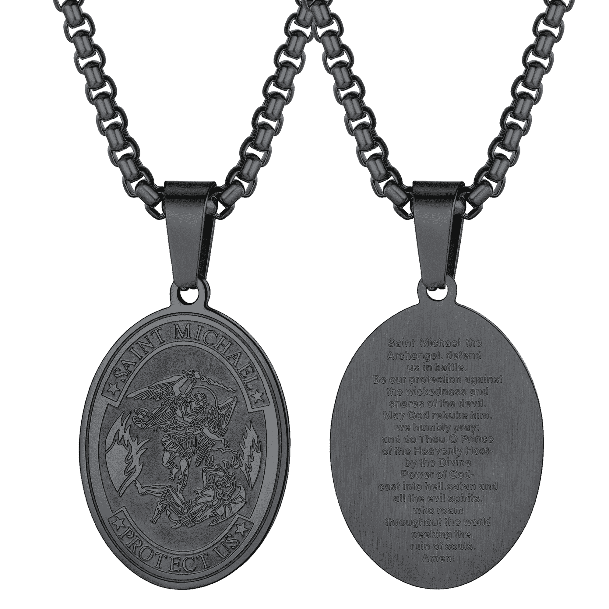 Archangel St. Michael Pendant Necklace Medal for