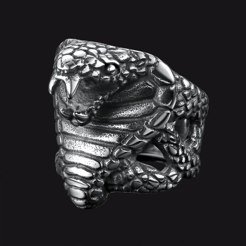Gothic Huge Cobra Snake Ring Stainless Steel Ring for