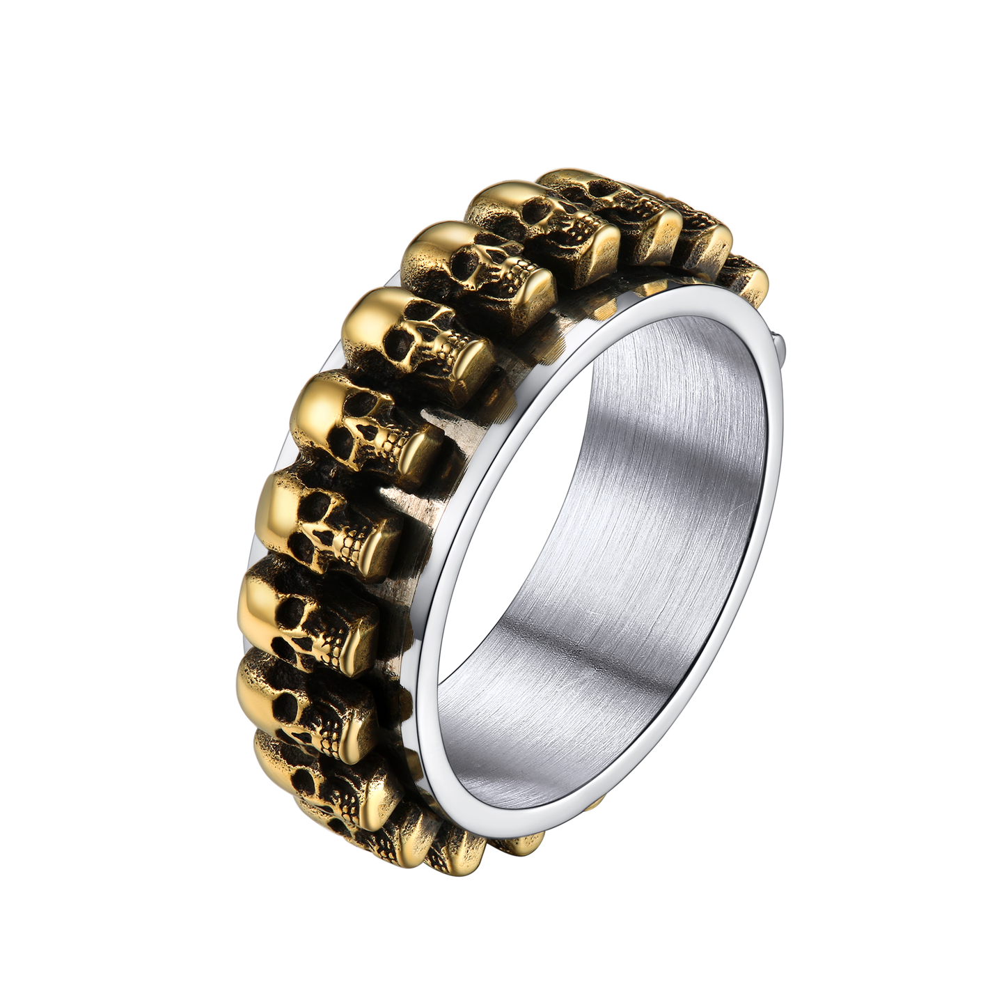 Gothic Skull Ring Anxiety Fidget Ring for