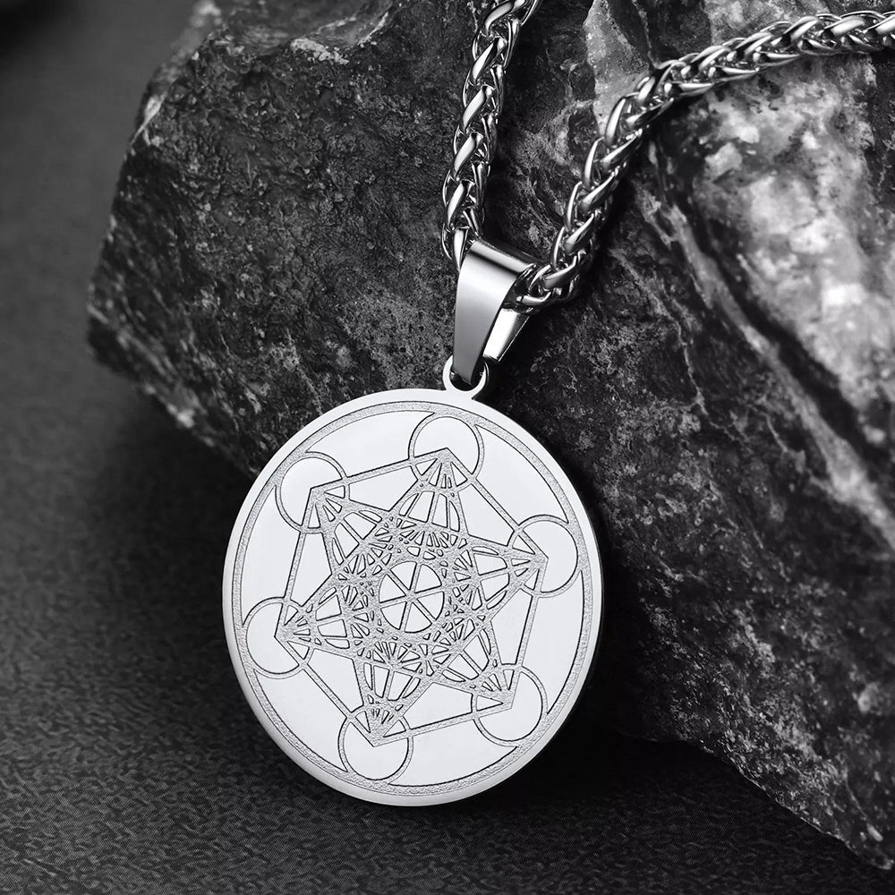 Metatron's Cube Pendant Necklace Spirtual Necklace for