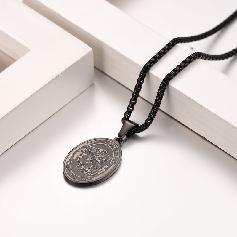 Archangel Michael Medal Pendant Necklace