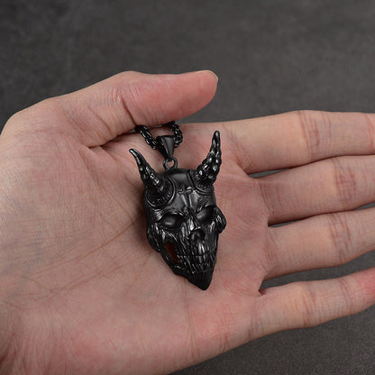 Gothic Skull Goat Necklace Devil Pendant for