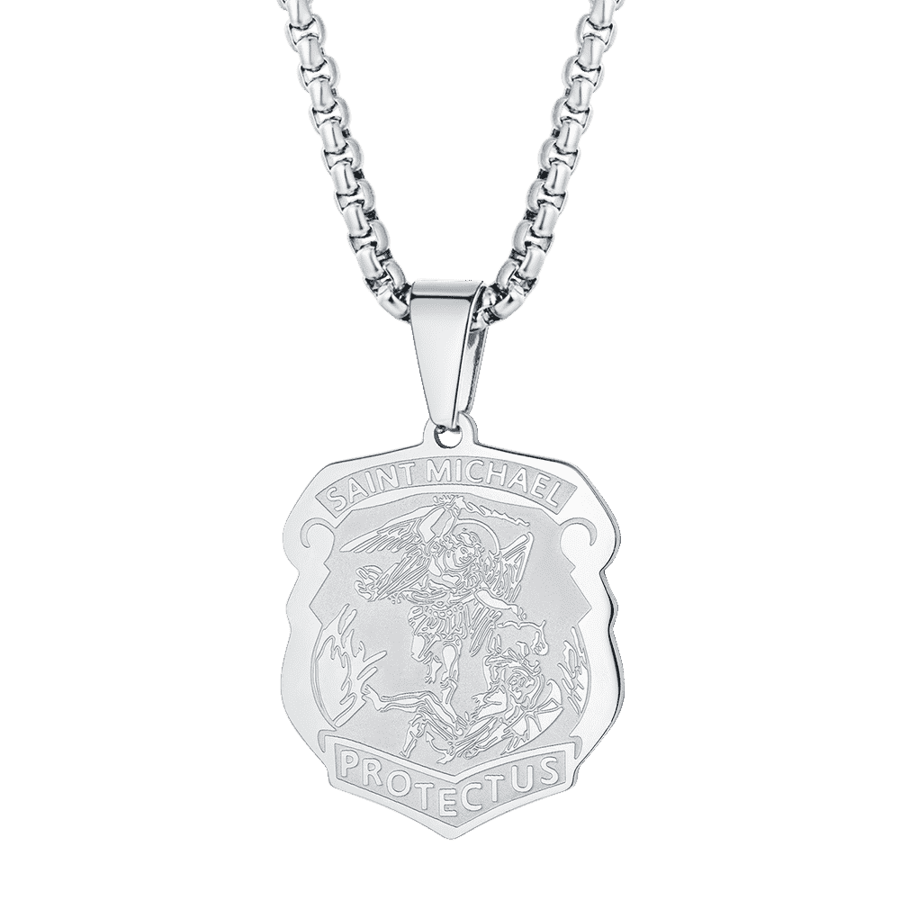 The Archangel St. Michael Necklace Medal Shield Pendant