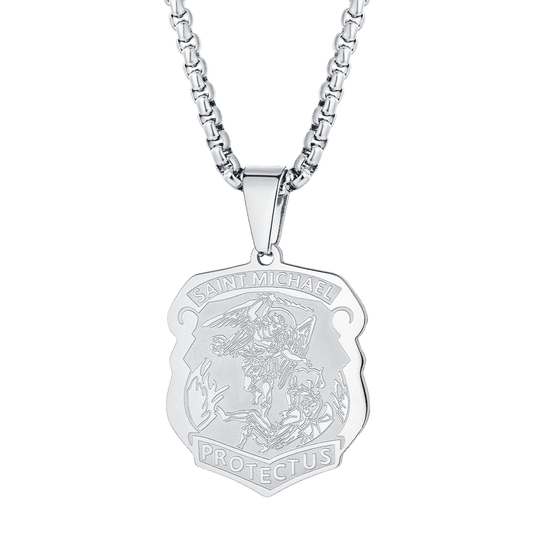 The Archangel St. Michael Necklace Medal Shield Pendant