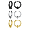 Samll Piercing Huggie Hoop Earrings Set for 3 Pairs