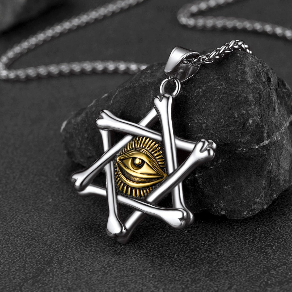 Faithheart Star of David Necklace With Eye of God for