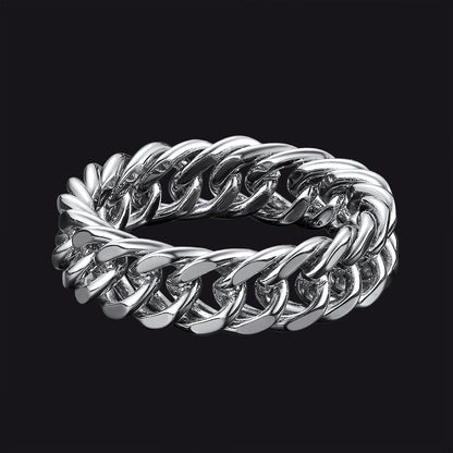 Cuban Chain Stainless Steel Ring for