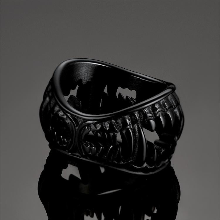 Gothic Punk Vampire Fang Teeth Ring for