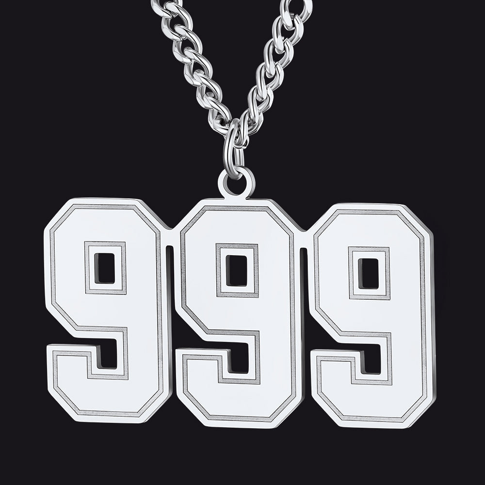Personalized Sports Jersey Number Chain Necklace for Sport Fans