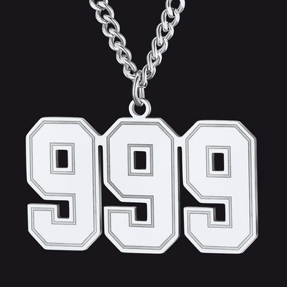 Personalized Sports Jersey Number Chain Necklace for Sport Fans