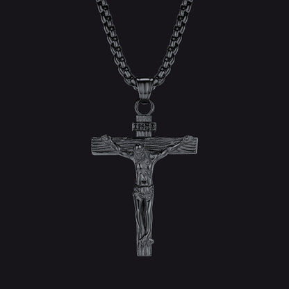 Catholic Crucifix Cross Necklace Jesus Pendant for