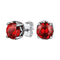 Celtic Ruby Stud Earrings for in Stainless Steel