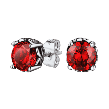 Celtic Ruby Stud Earrings for in Stainless Steel