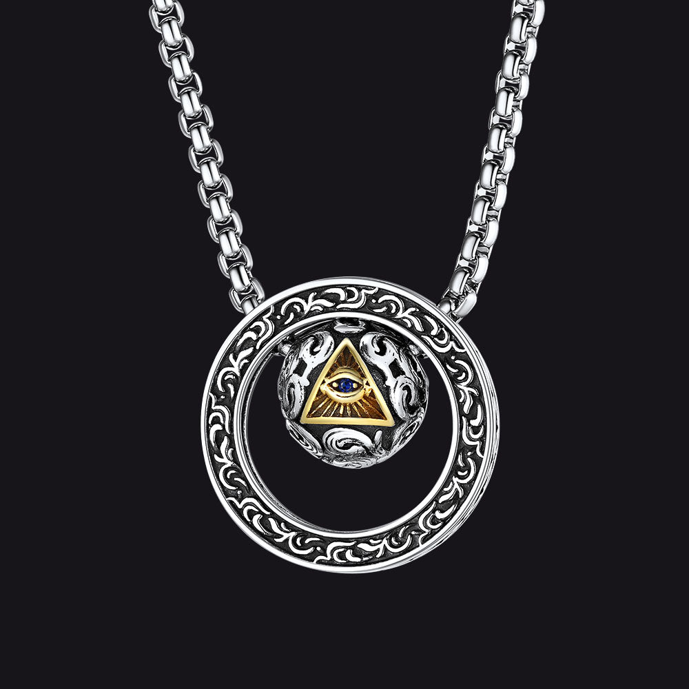 All-seeing Eye Evil Eye Necklace Talisman Bead Protection Jewelry for
