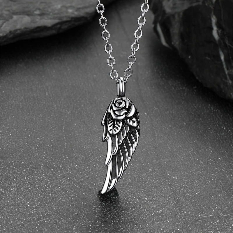 Angel Wings Urn Necklace for Ashes Cremation Jewelry