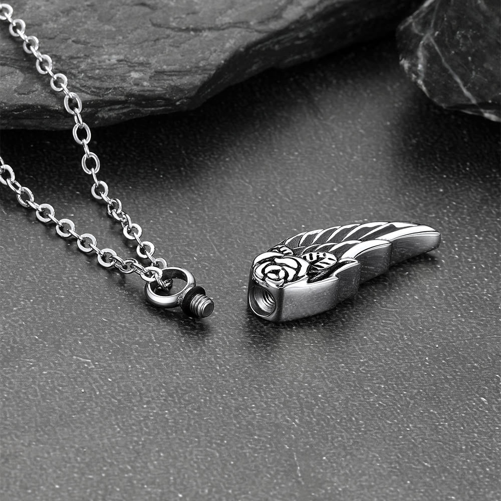 Angel Wings Urn Necklace for Ashes Cremation Jewelry
