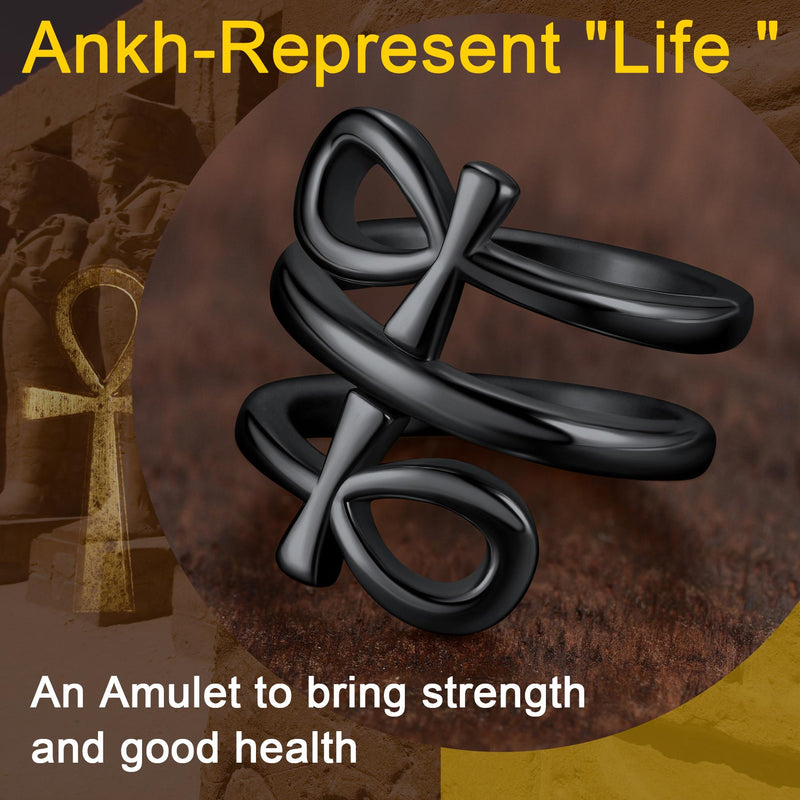Egyptian Ankh Cross Rings Amulet Jewelry for
