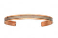 Slim Copper With Lined Brass Inlay Cuff Bracelet