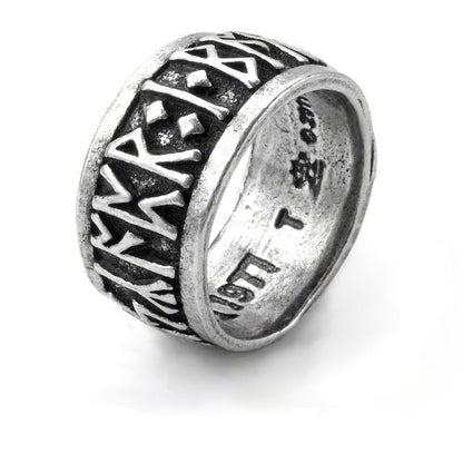 Runeband Ring Nordic/viking "poetry Is in Battle" Runes by Alchemy Gothic
