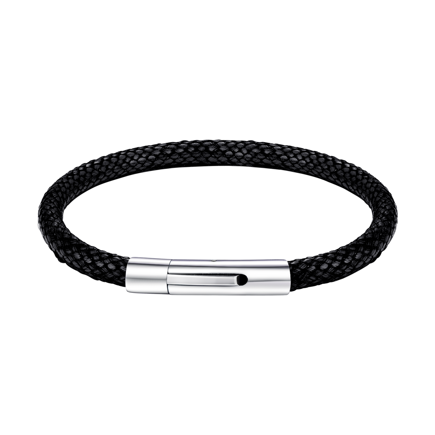 Clasp Braided Genuine Leather Bracelet for