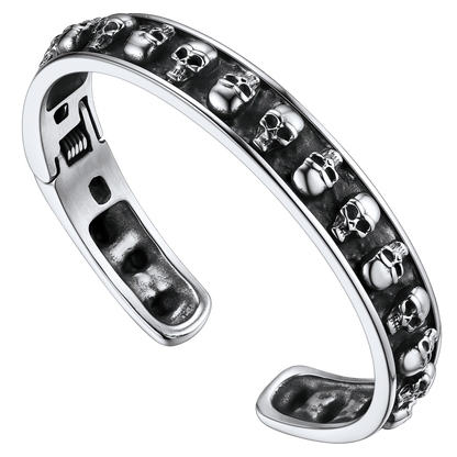 Skull Cuff Bracelet Gothic Punk Bangles for