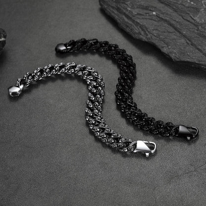 Chunky Heavy Skull Cuban Link Chain Bracelet for , 16mm Width
