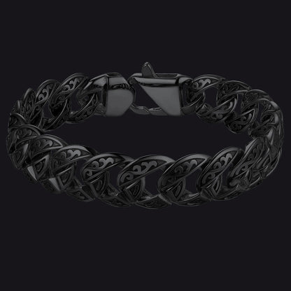Stainless Steel Celtic Chunky Cuban Link Chain Bracelet for