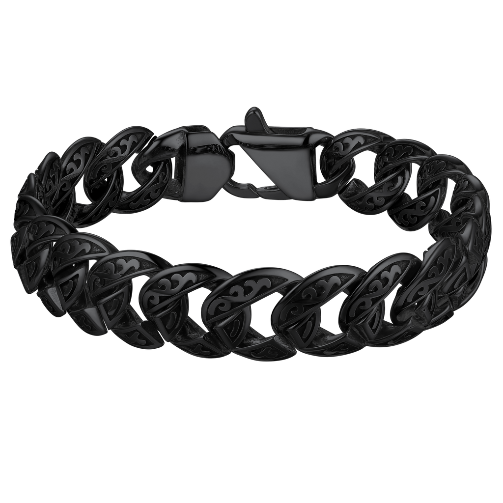 Stainless Steel Celtic Chunky Cuban Link Chain Bracelet for