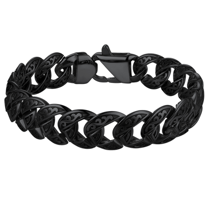 Stainless Steel Celtic Chunky Cuban Link Chain Bracelet for