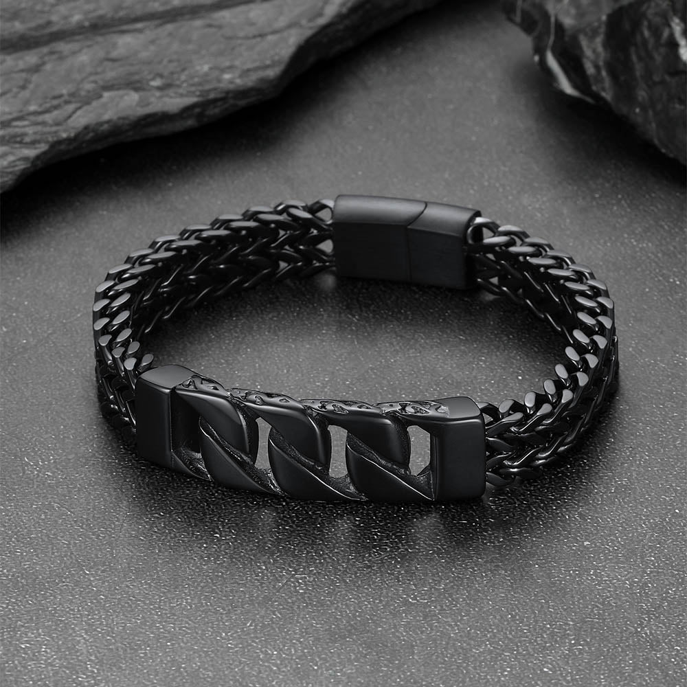 Heavy Celtic Knot Cuban Link Bracelet for in Stainless Steel