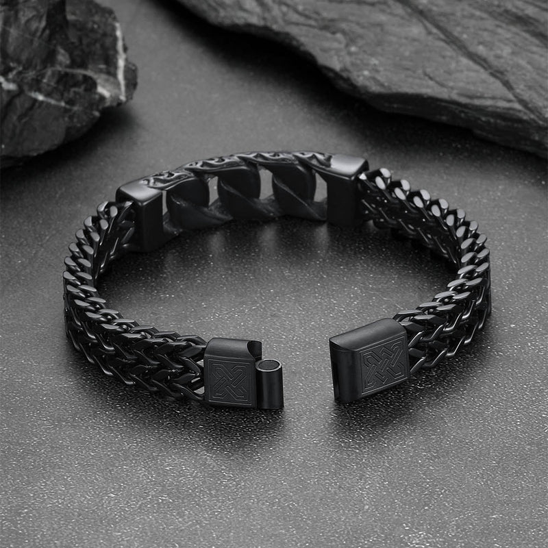 Heavy Celtic Knot Cuban Link Bracelet for in Stainless Steel