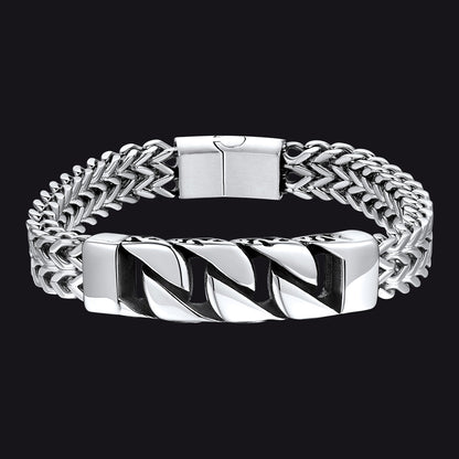 Heavy Celtic Knot Cuban Link Bracelet for in Stainless Steel