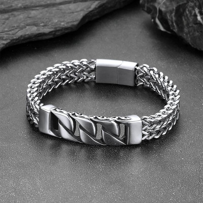 Heavy Celtic Knot Cuban Link Bracelet for in Stainless Steel