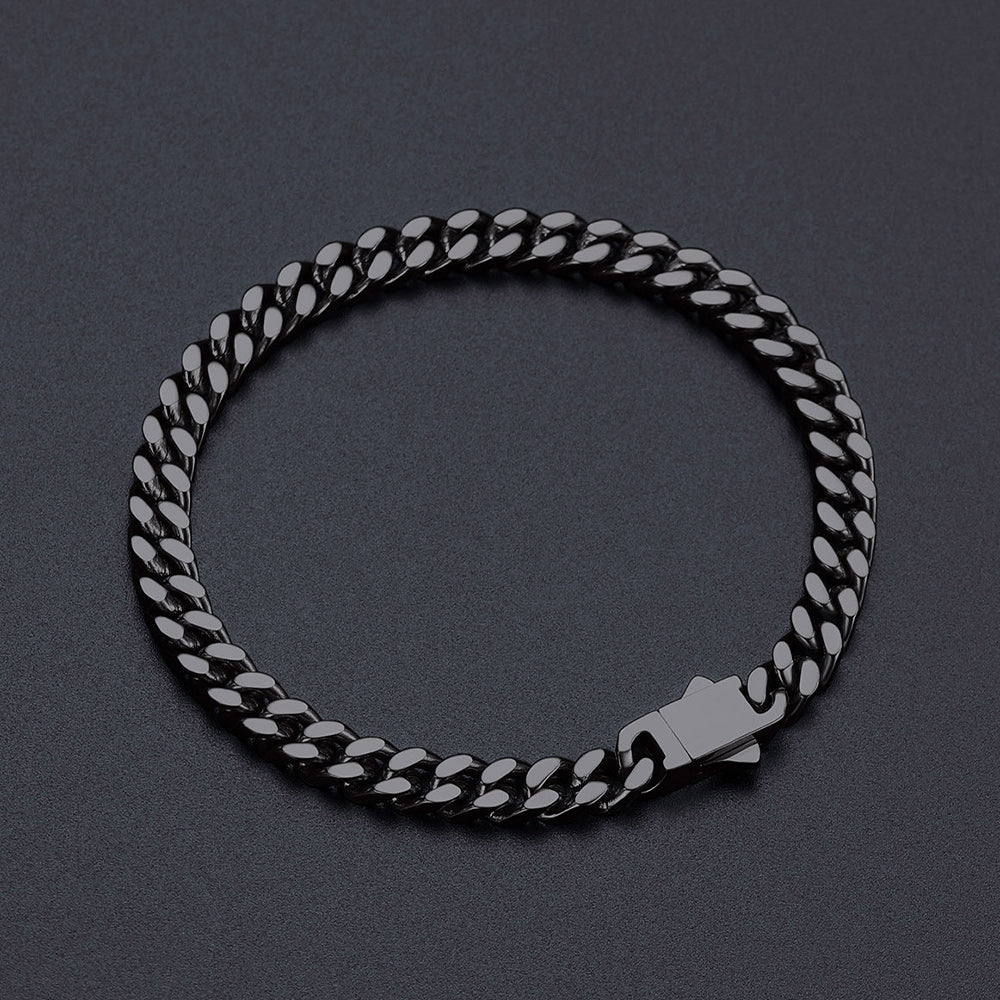 5mm Miami Cuban Link Chain & Bracelet Jewelry Set for