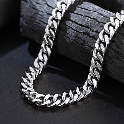 12mm Miami Cuban Chain & Cuban Bracelet Jewelry Set for