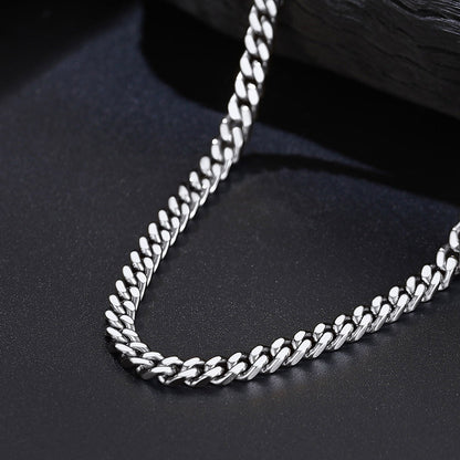 7mm Miami Cuban Link Chain & Bracelet Jewelry Set for