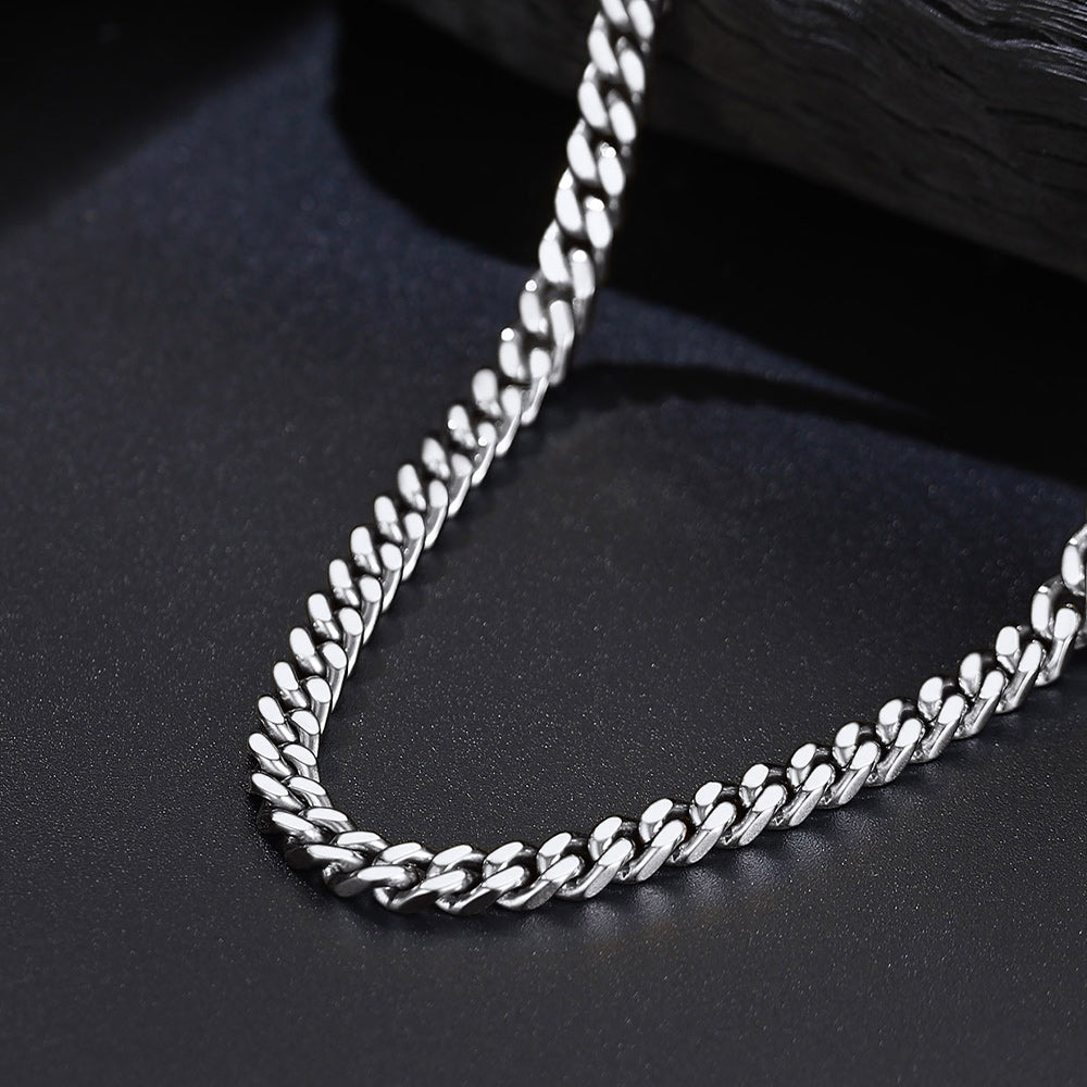 5mm Miami Cuban Link Chain & Bracelet Jewelry Set for